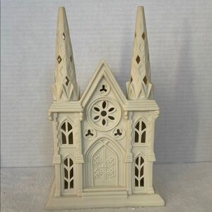 PartyLite Cream Gothic Cathedral Holiday Decor